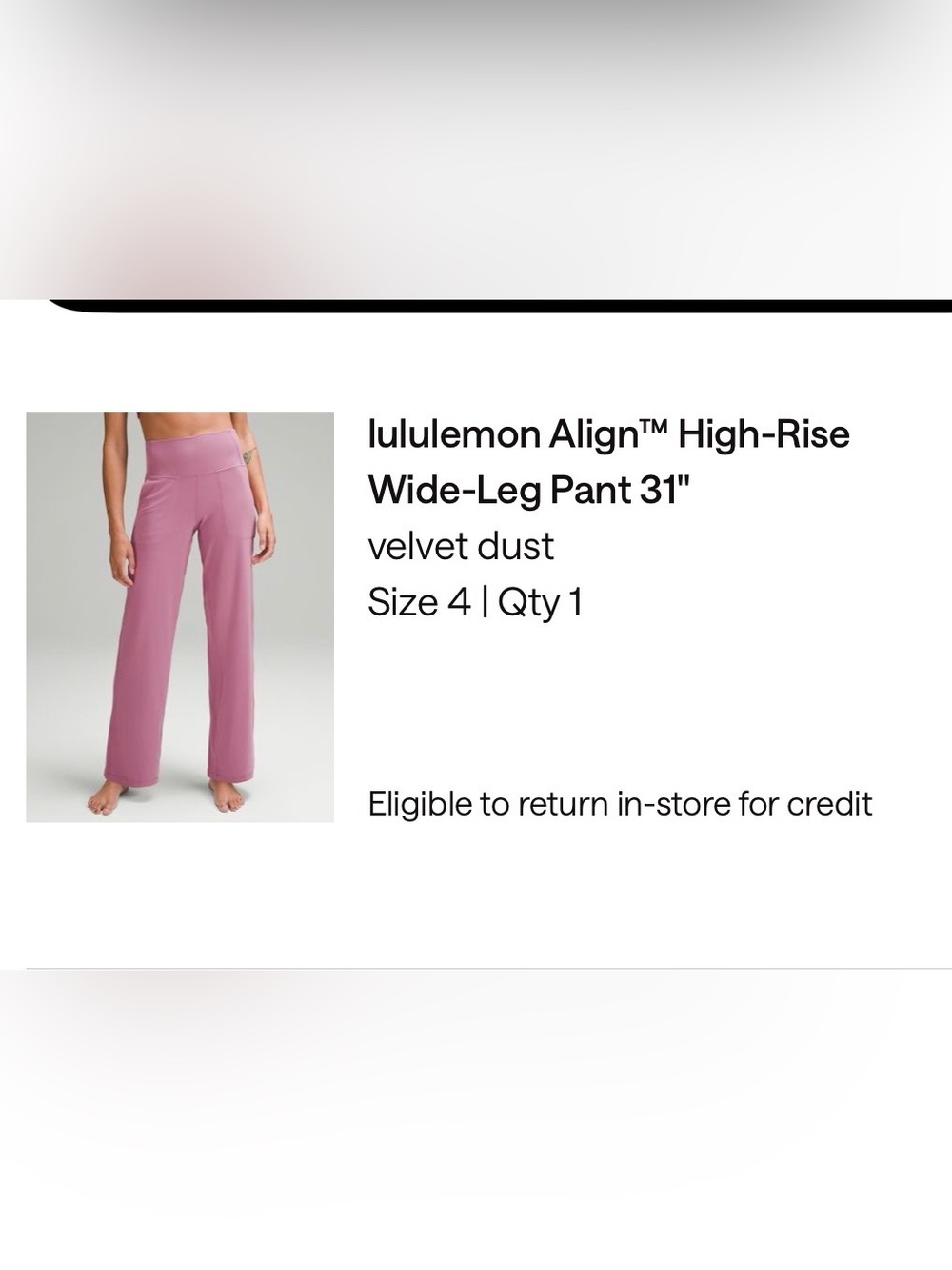 lululemon Align High-Rise Wide-Leg Pant 31" Pink Size 4